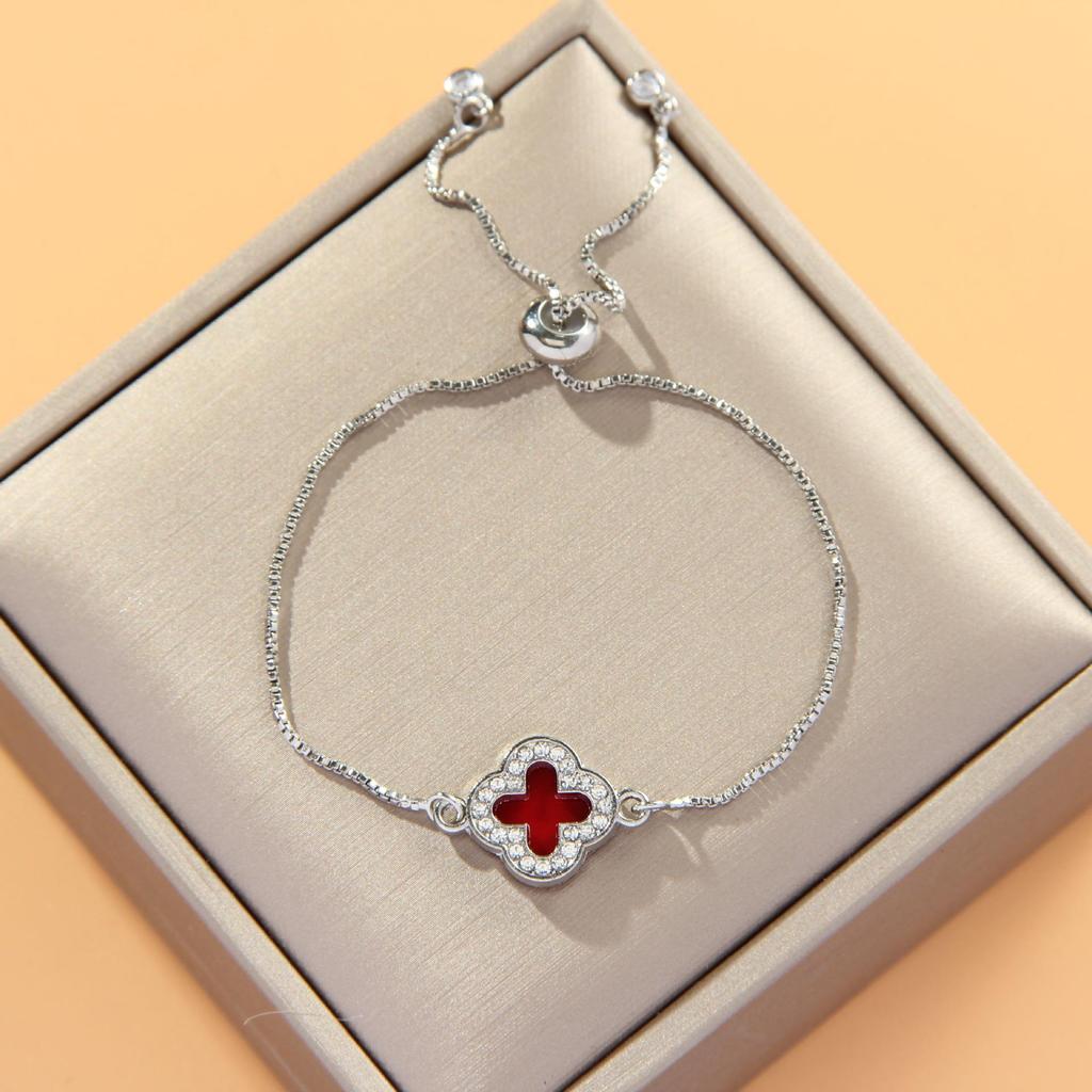 Verstellbares 8-förmiges Evil Eye Herzarmband für Damen - Europäische & Amerikanische Mode, Südostasiatischer Einfluss