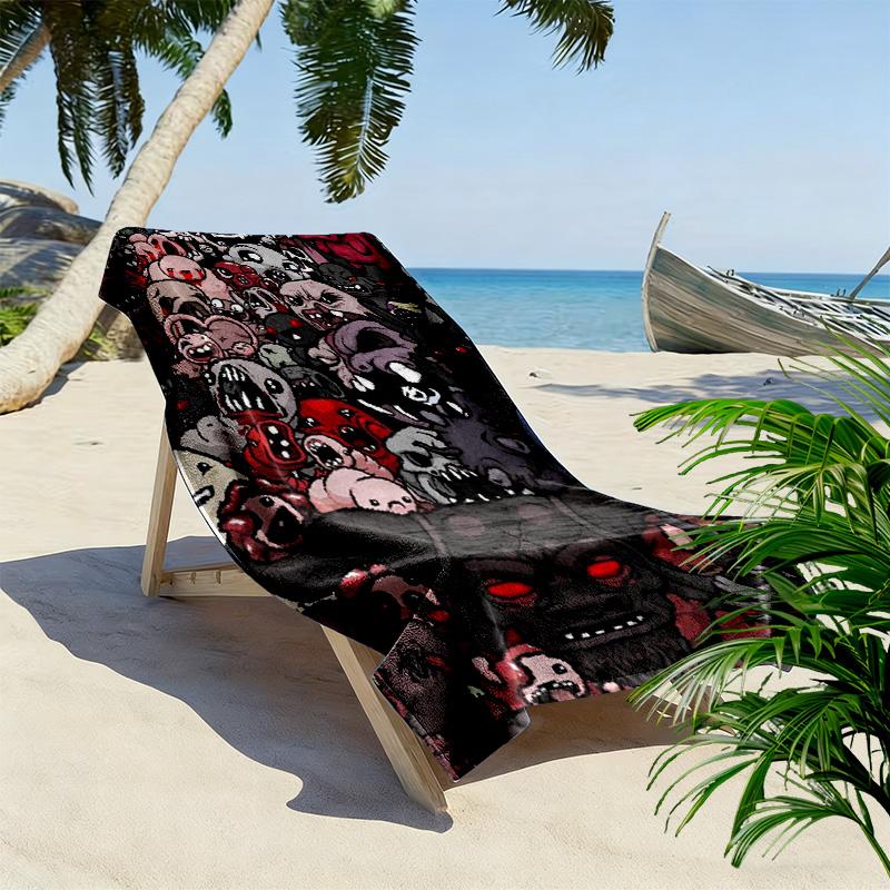 The Binding of Isaac 2D Flat Print Beach Towel, Large Soft Quick Dry Towel for Beach Camping Swimming.NSTJ0928611