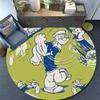 Popeye the Sailor3 Round Area Rug,Carpet Rug for Living Room Bedroom Sofa Playroom Decor,Non-slip Floor Mat