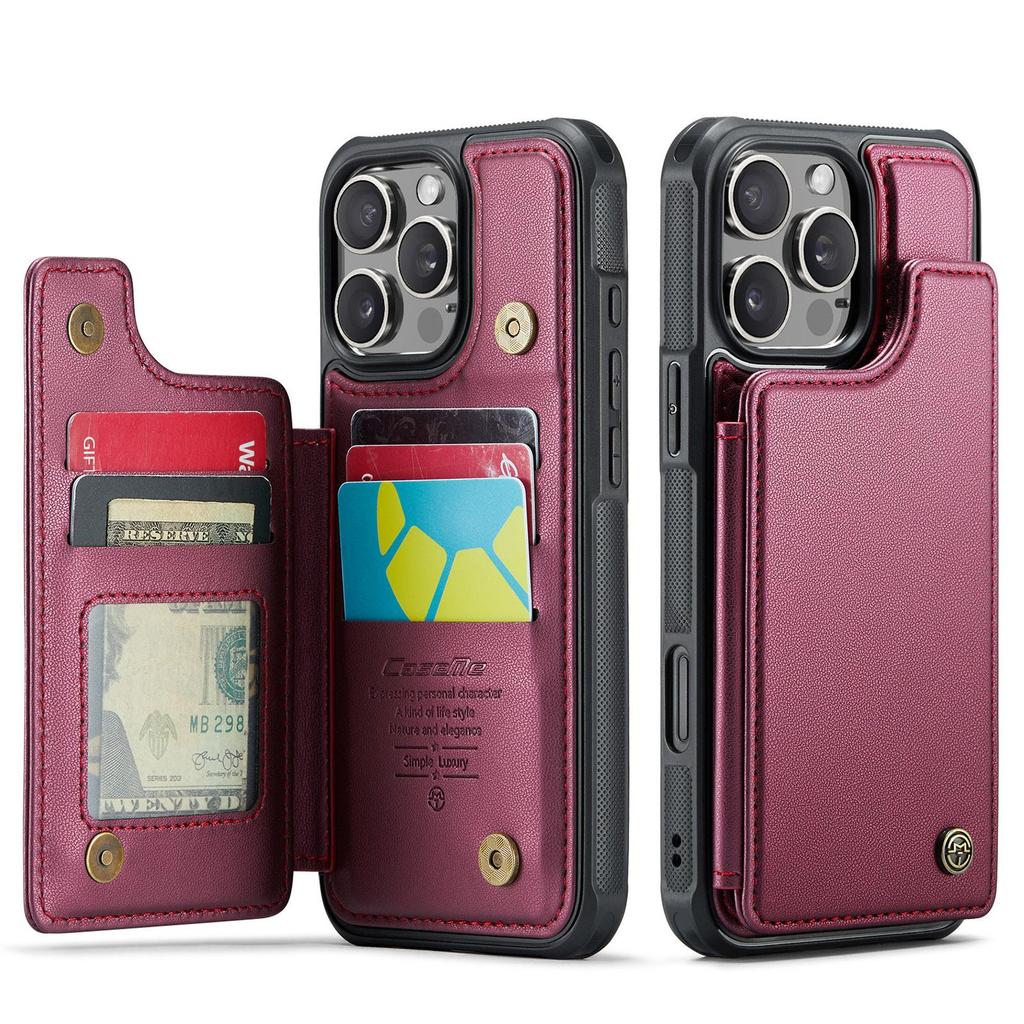 Wallet Card Holder Case for iPhone 17 16 15 14 13 12 11 Pro Max XS XR 6 7 8 Plus SE2 Artificial Leather Cover