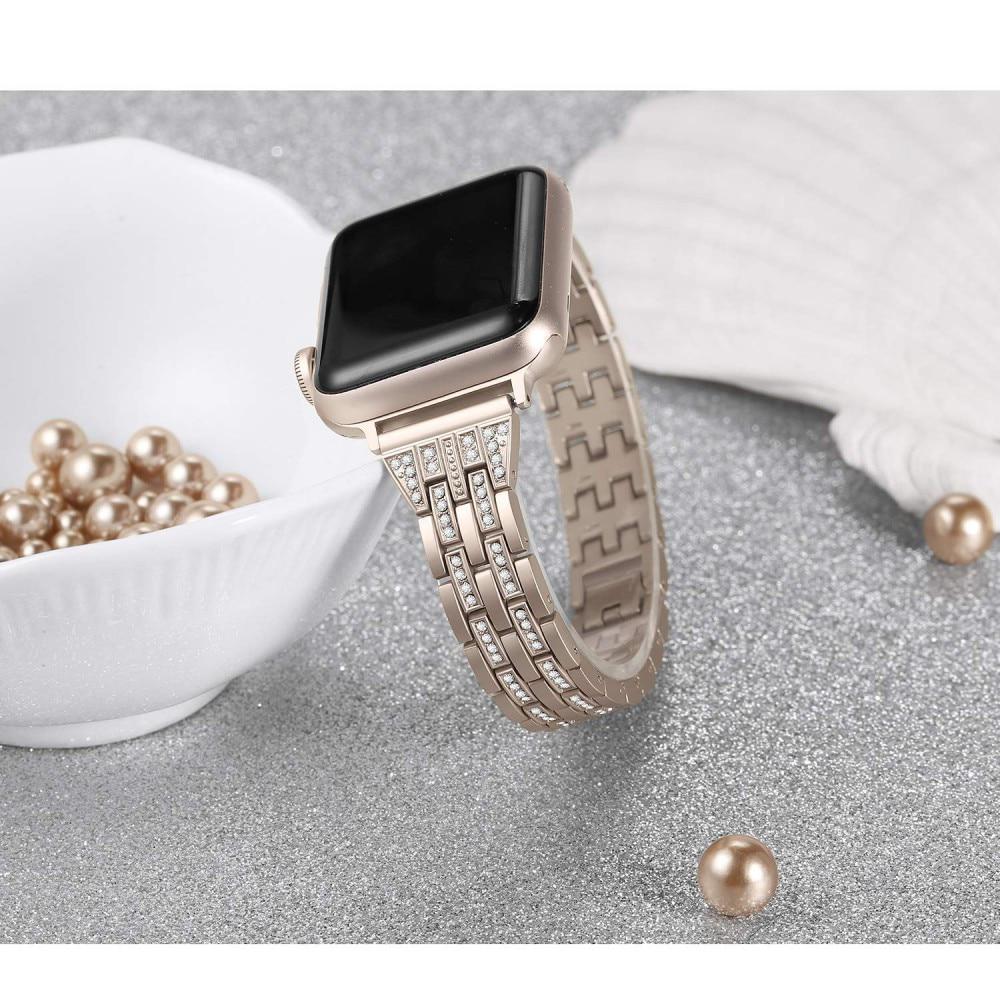 Cinturino da donna in acciaio inossidabile diamantato per Cinturino Apple  Watch Serie 4 3 2 1 40/44/38/42 mm Cinturino bracciale acquista in modo  economico — spedizione gratuita, recensioni reali con foto — Joom