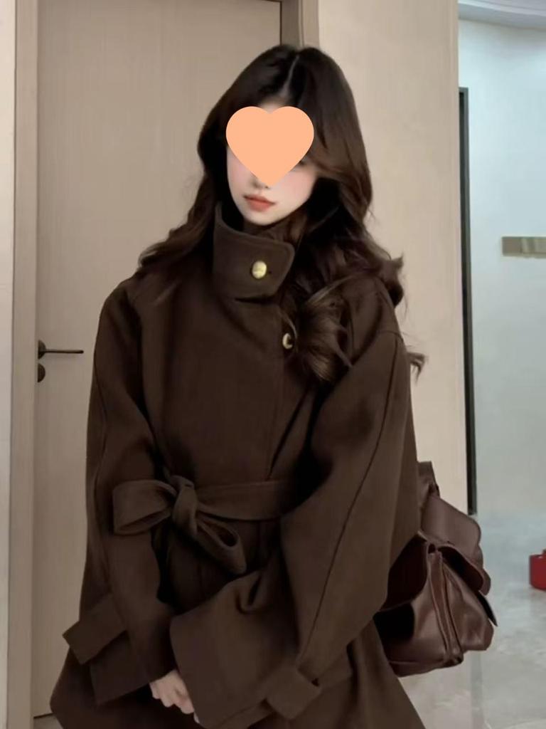 High-Grammage Wool Coat - Korean Style Women's Autumn/Winter 2025 Collection