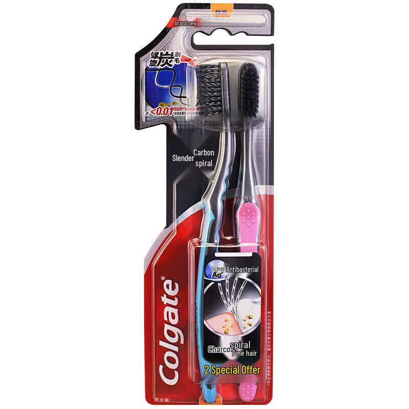 Colgate Charcoal Spiral Soft Bristle Toothbrush