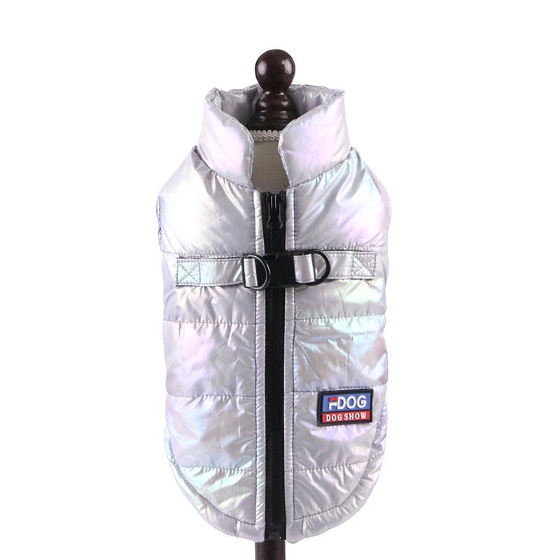 Hot Selling Pet Clothes Waterproof Reflective Gradient Vest Plus Velvet Warm Dog and Cat Christmas Clothing Pet Supplies