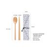Japanese Korean Wooden Spoon & Chopsticks Set - Portable Tableware for Soup, Rice, and Serving.