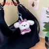 Cute Cartoon Dog Plush Keychain With Bowtie For Kids And Gift Giving