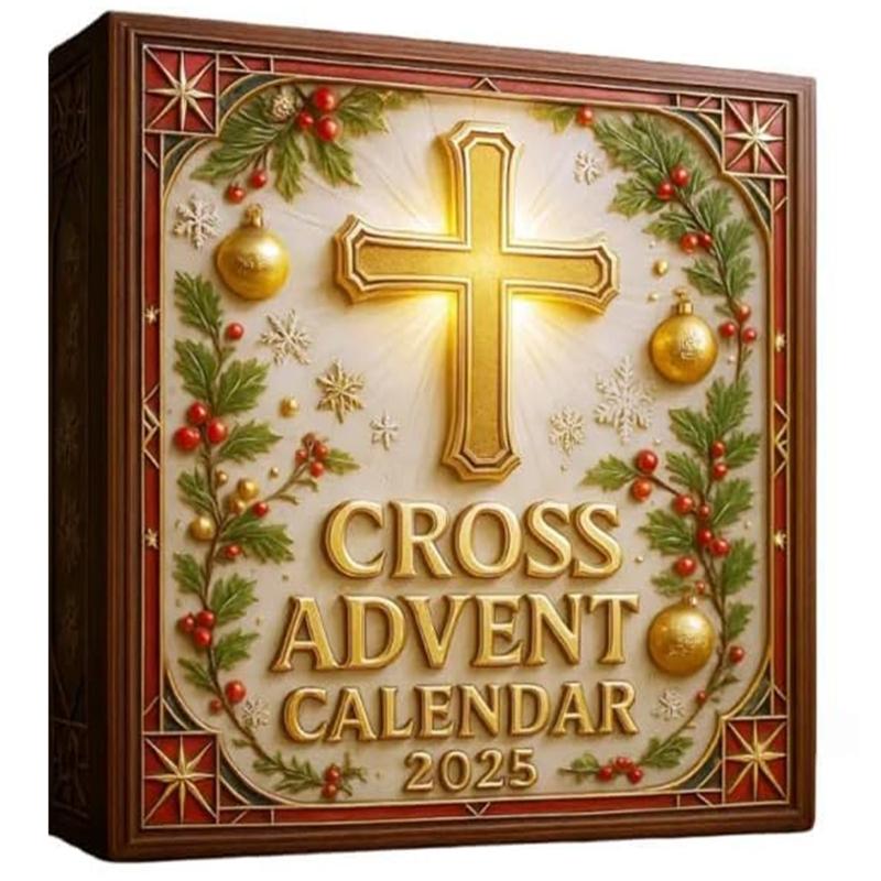 Acrylic Crosses Advent Calendars With 24 Inspirational Bible Verses And Prayers For Meaningful Christmas Countdowns 1