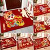 Red Floor Mat New Year 2026 Entrance Door Mat Kitchen Rug Chinese New Year Decoration The Year of Horse Horse Rugs Equestrian