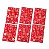 6Pcs Cute Lucky Red Pocket Cartooon New Year Red Packet Red Envelope Bag  Blessing Gift