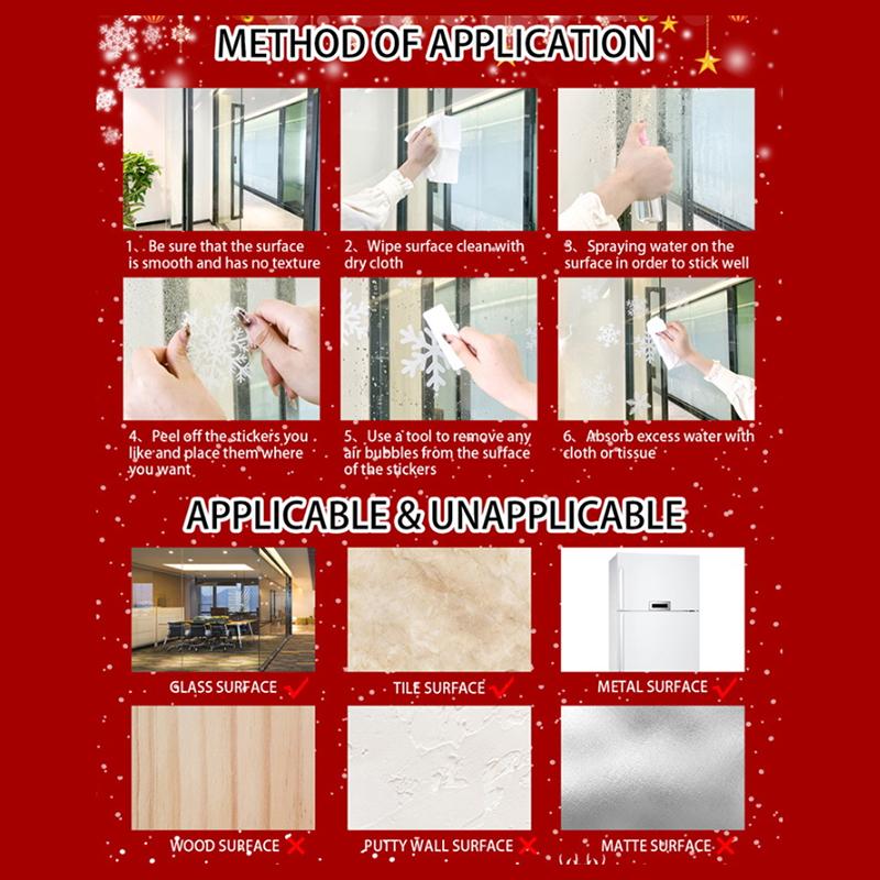 Creative Christmas Decorations, Electrostatic Stickers, Shop Window Decorations, Christmas Decorative Glass Stickers