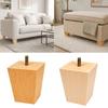 Replacement Wooden Furniture Legs Set of 4, Square Tapered Support Feet for Sofa Cabinet Coffee Table and Bed Use