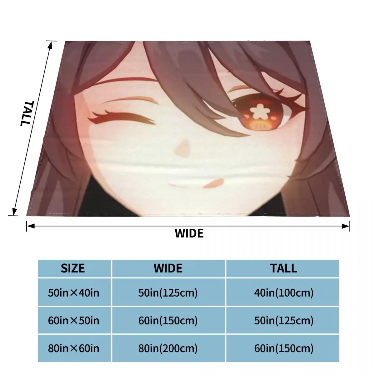 

Childe Hutao Tartaglia Genshin Impact Blanket Acg Anime Flannel Funny Warm Throw Blanket for Chair Covering Sofa Autumn/Winter 75x90cm