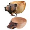 Animals for Head for Image Cup Wooden Mug Animal Shape Portable Camping Drinking