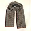 Męski ciepły kaszmirowy szalik dziergany żakardem w kratę na jesień i zimę