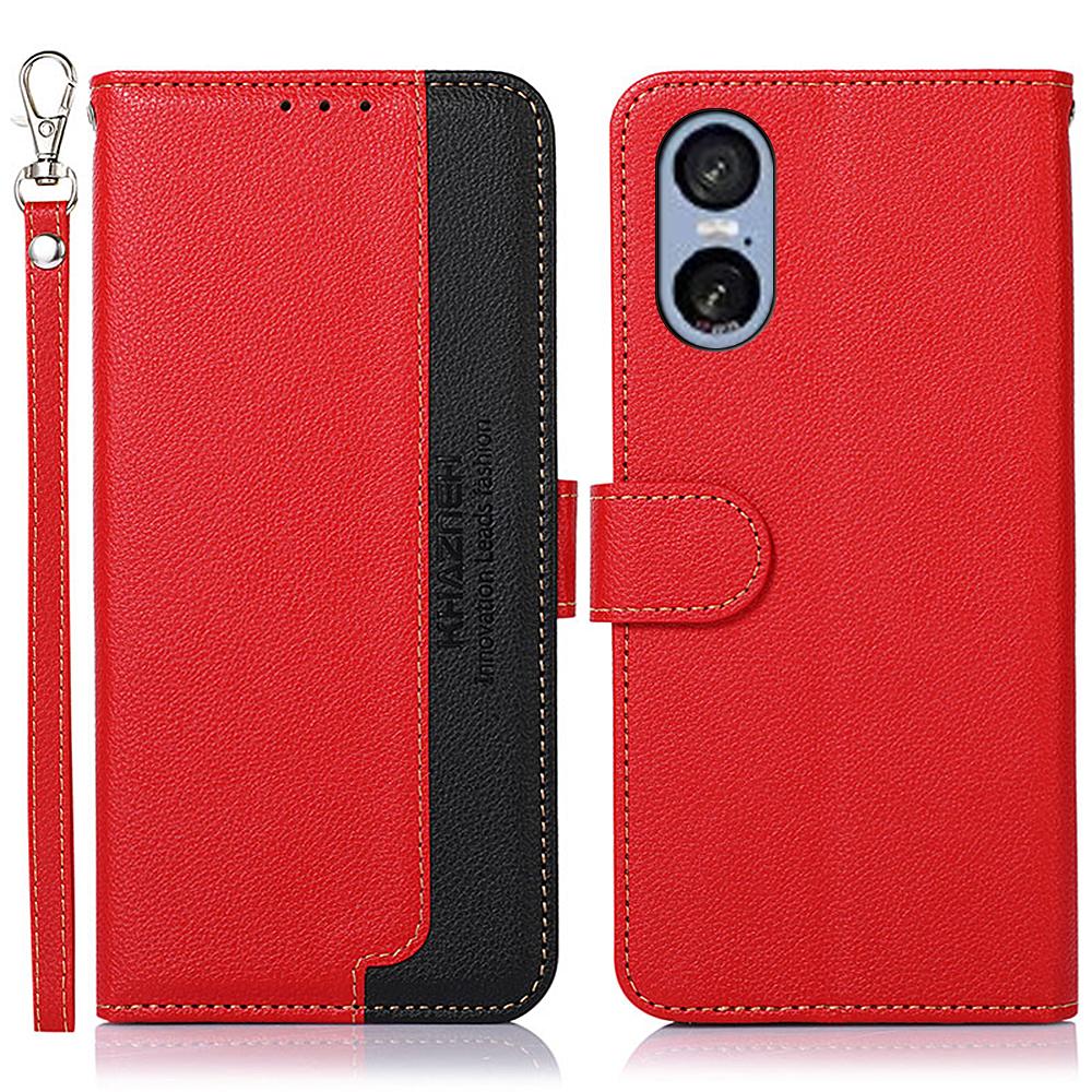 

For Sony Xperia 5 VI Case RFID Blocking Wallet PU Leather Phone Cover Red