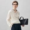 Kemeng Boka Women's Loose Fit Cashmere Lapel Sweater