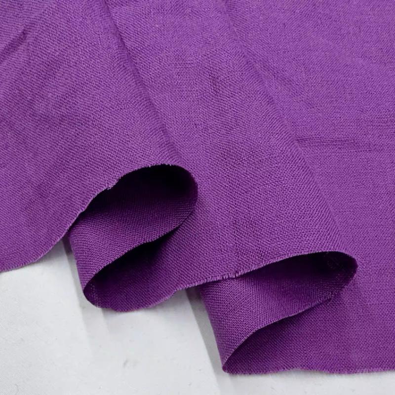 Tissu Pur Lin Lin Lavé Confortable Respirant Tissu Printemps Été DIY Robe Pantalon Large Veste Légère Vêtement