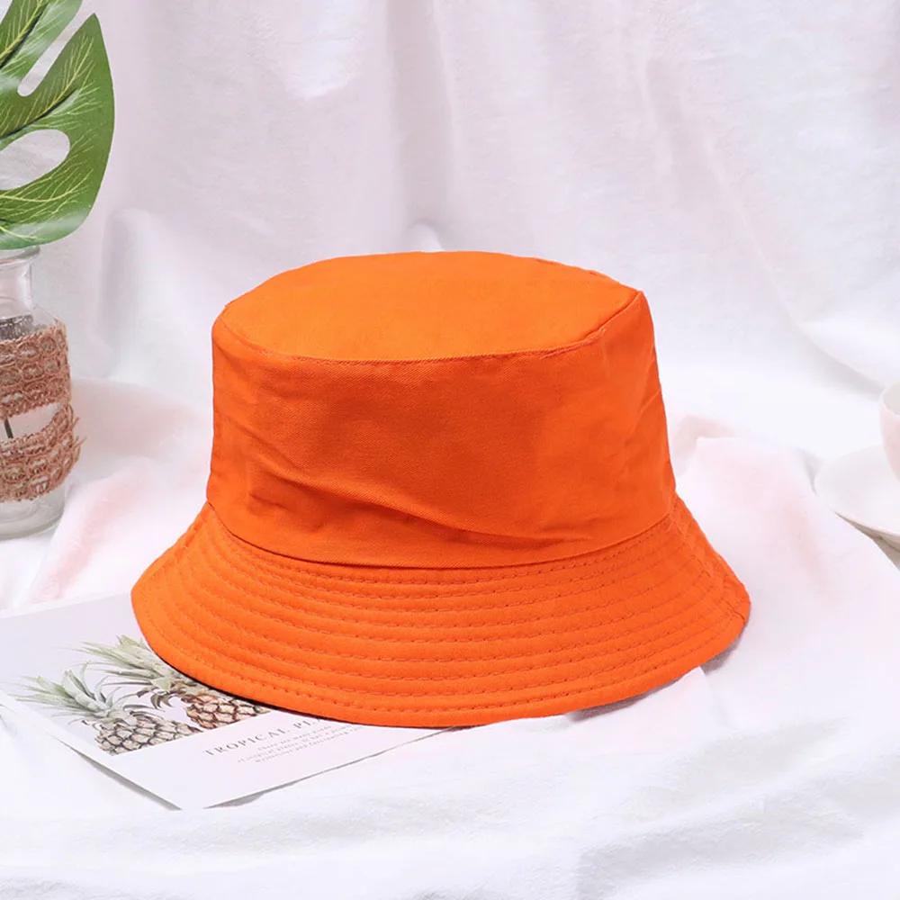 Fashion Cotton Bucket Hats Summer Foldable Sunscreen Hat Solid Hip Hop Wide Brim Beach UV Protection Fisherman Hat