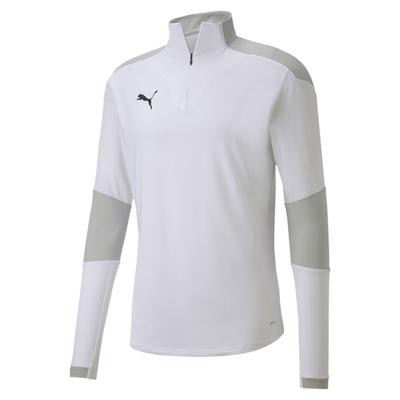 Yarım Fermuarlı Antrenman Sweatshirt Rahat Günlük Uzun Kollu Tişört Erkek Üst Beyaz 656475-04