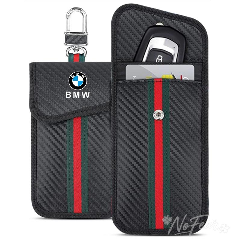 JFTX5 Car Key Case Signal Blocker Bag RFID Shielding Pocket For BMW E90 F20 E46 E60 G60 F10 F30 E87 X5 G20 E39 X1 M4 M5 Car stickers