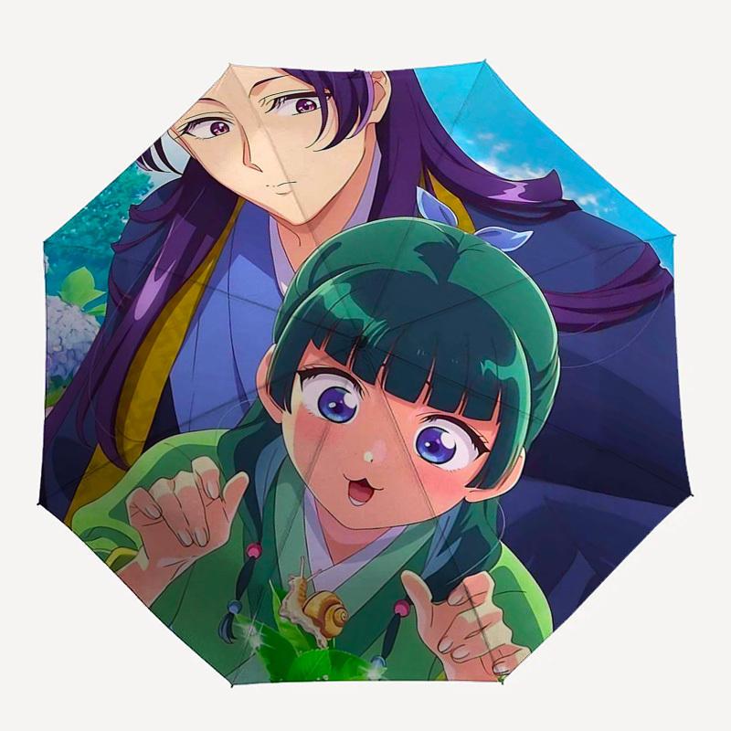 1pc Outdoor Umbrella with Anime Characters - Automatic Opening/Closing, Portable 3-Fold Design, 8-Bone Iron Frame - Perfect Gift for Fans, Travel
