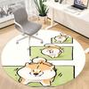 1PC Puppy Playful Office Round Area Rug, Indoor Mat Suitable ForOffice, Under Office Chairs Bedroom Living Room Home Decor, Room Deco f111