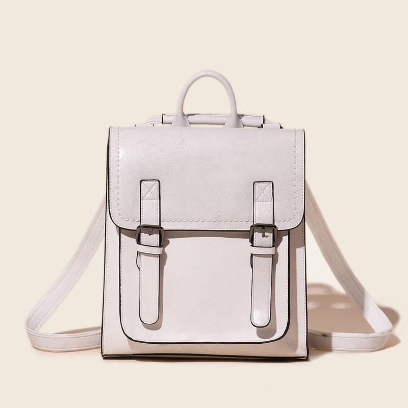 

Женский рюкзак из натуральной кожи Женская сумка Модная сумка из вощеной кожи Сумка-рюкзак бежевый