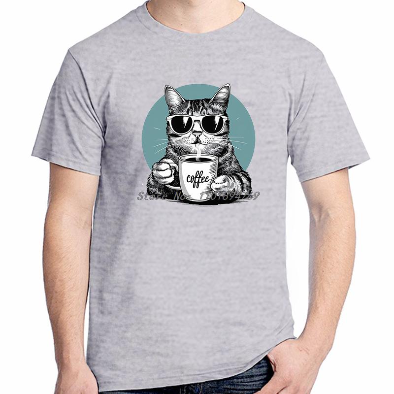 Funny Cat Shirts Graphic Tee Summer Tops Tshirt New Arrival Goods High Quality New Shirts And Tshirts Unisexs Cotton Tshirt