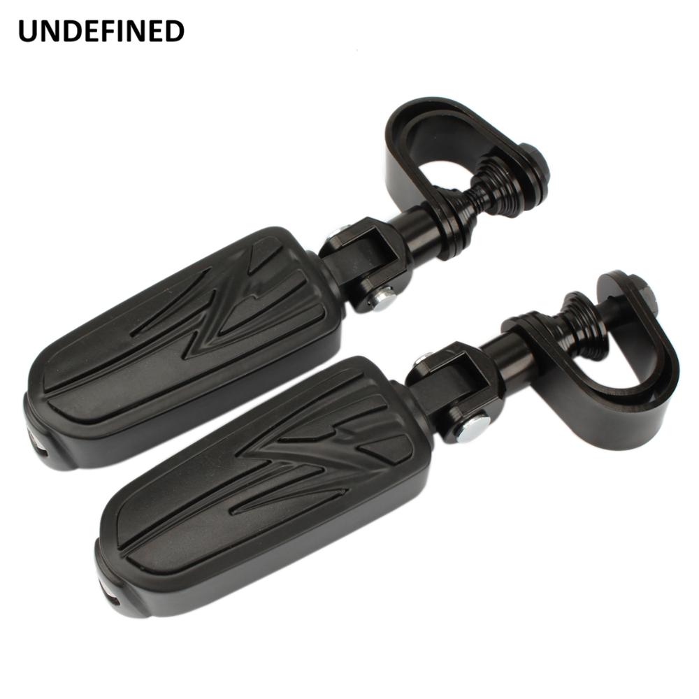 1.25" 32mm Motorcycle Foot Pegs Highway Engine Guard Crash Bars Footrest Mount Clamp For Harley Road King Electra Glide Softail