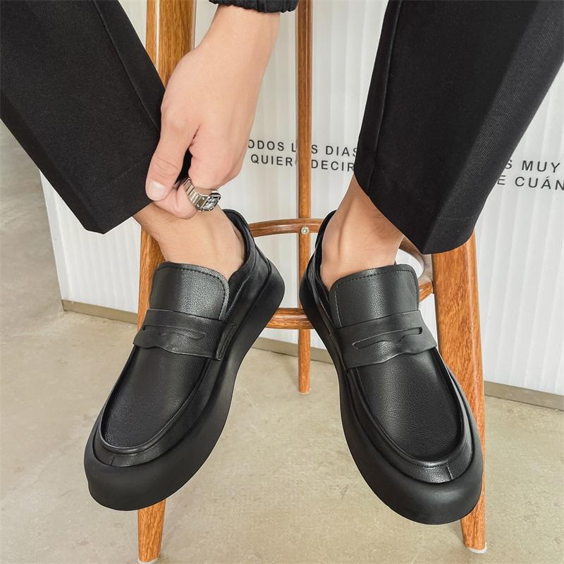 Natural Leather Hot Sale Men's Shoes Spring Autumn Fashion Trend Comfortable High Quality Thick Bottom Outdoor Brogues Men Shoes