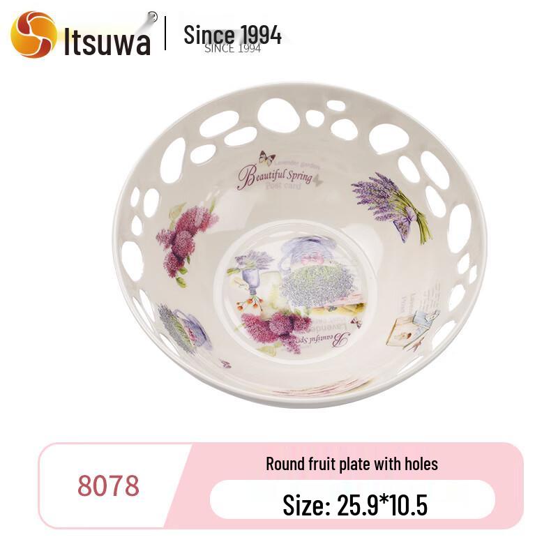 Wuhe Food-Grade Melamine Round Snack and Fruit Plate