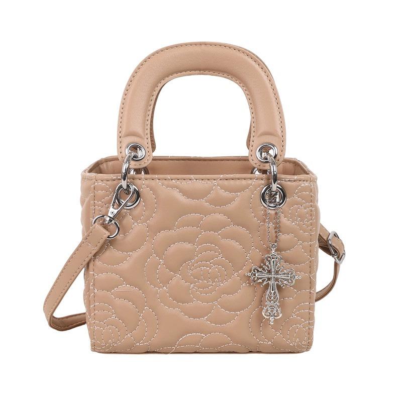 

Rhombus embroidery thread chain bag women s new fashion niche design single shoulder messenger bag high-end small square bag хакі