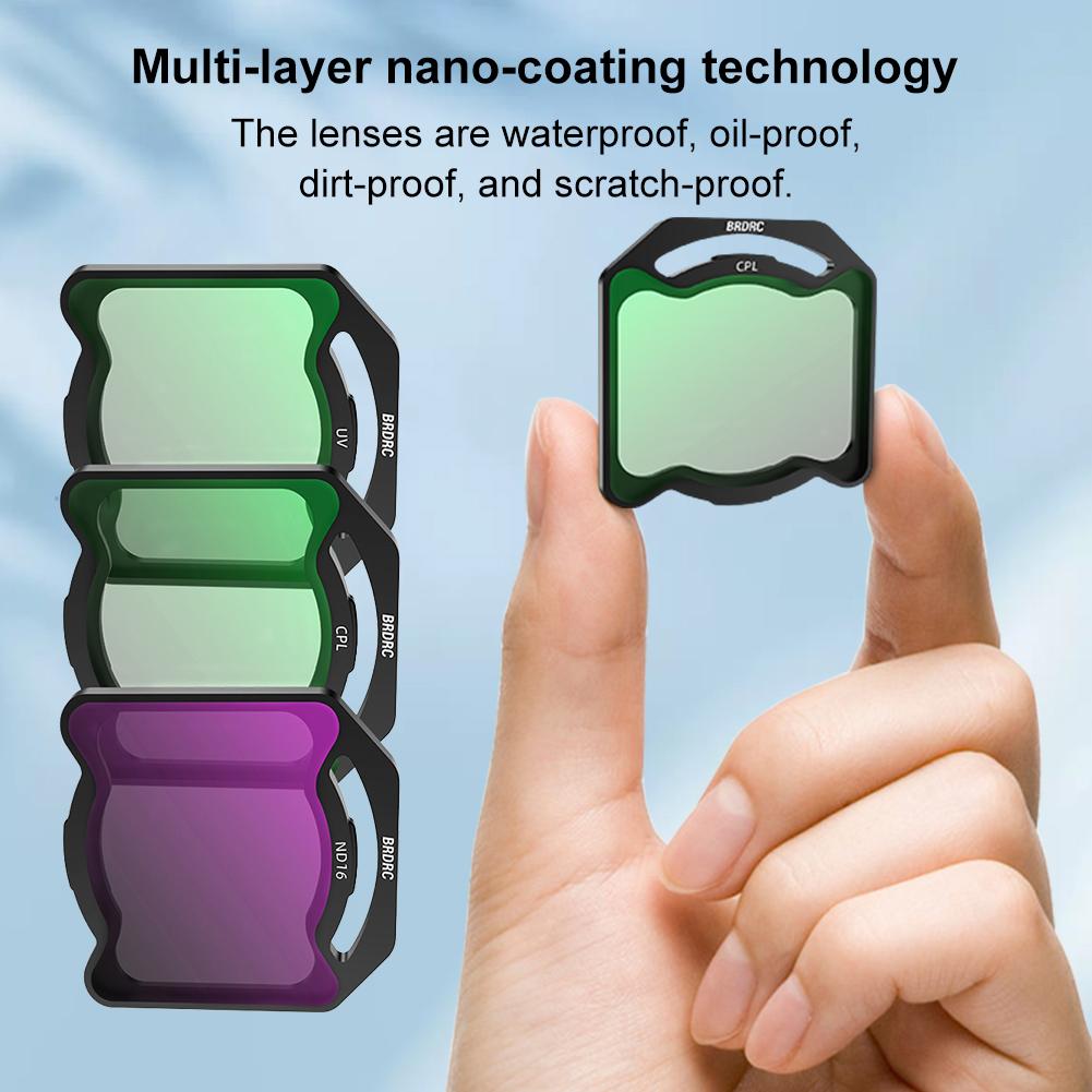 UV CPL ND8 ND16 ND32 ND64 Filters Kit For DJI O4 Air Unit Pro Lens Filter Multi Coated Optical Glass Aluminum Alloy Frame Filter