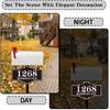 Hanging Address Sign Plaque - Personalized House Number Sign Plaque,House Address Numbers for Outside Mailbox,Lamp Post,Light Post,Metal Reflective