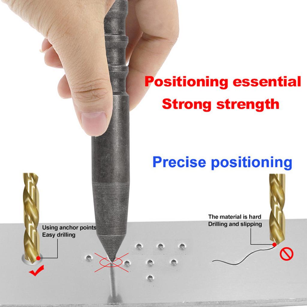 Carbon Steel Auto Center Puncher Hole Marker Punch Locator for Wood Metal Steel Spring Load Drill Locators Automatic Hand Tools