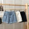 Youthful Vitality Comfortable Skinny Fashionable and Versatile Denim Shorts Female Ultra-high Waist Summer Loose Thin Straight A-line Rolled Pants