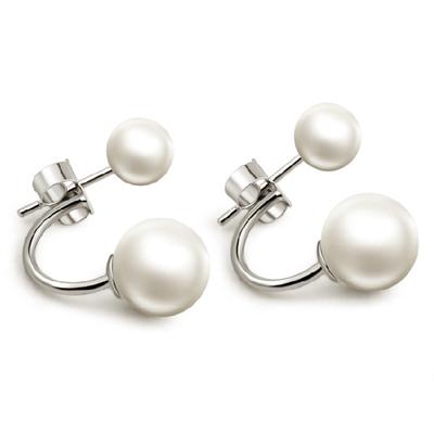 Koreanische Vintage-Mode für Damen, elegant, Anti-Allergie, 925 versilbert, einfach, 2 Tragearten, Ozean-Perlen-Ohrstecker, Ohrringe, weiblicher Ohrschmuck, Geschenke
