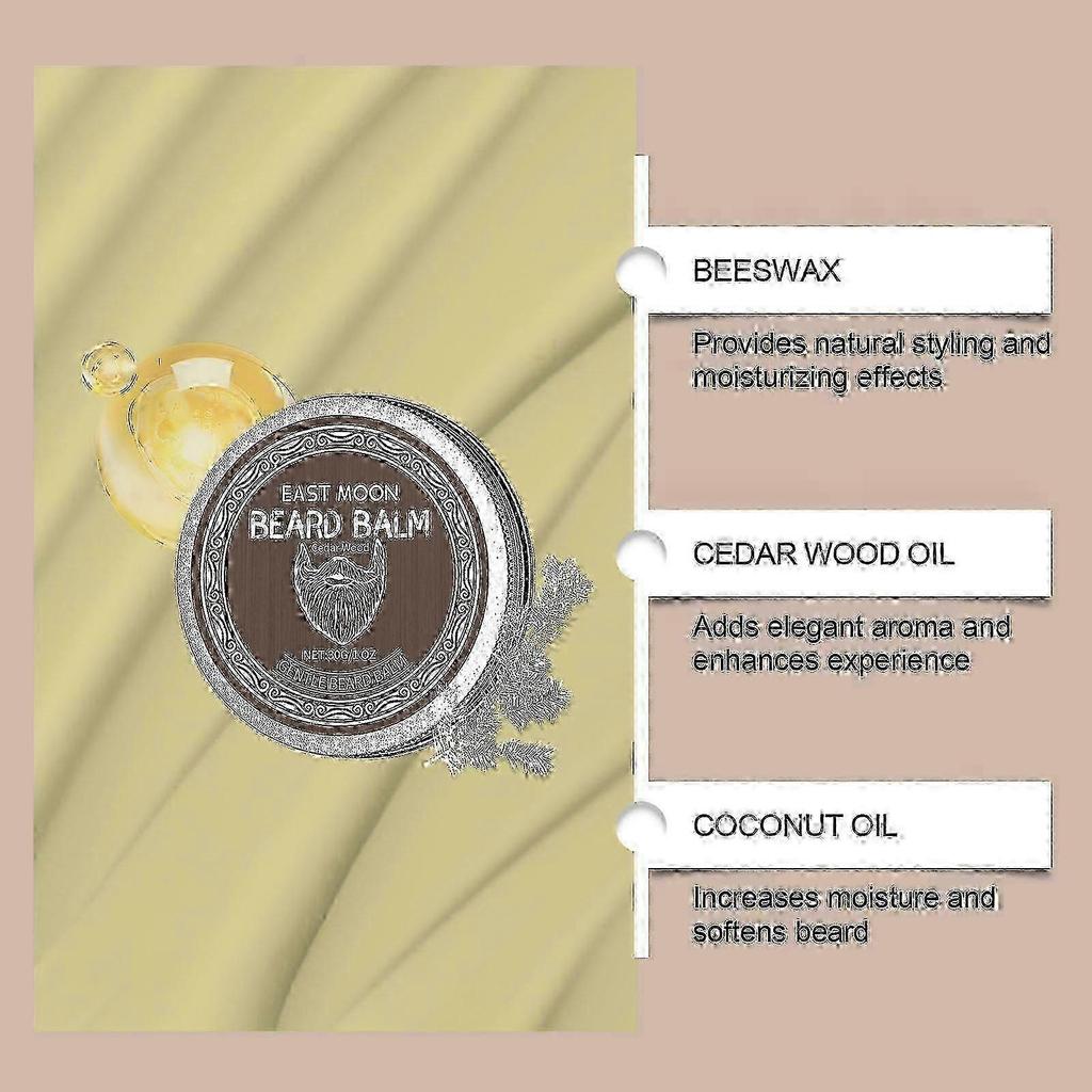 Cedarwood Beard Wax for Men - Nourishes, Conditions & Strengthens Beard