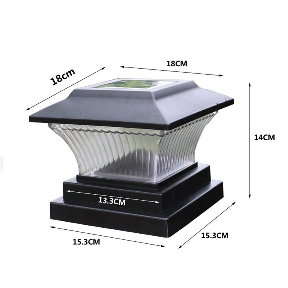 

Solar Powered Post Lights Black Warm Yellow Light Outdoor Garden Patio Pillar Lights Rechargeable Durable Landscape Lamp
