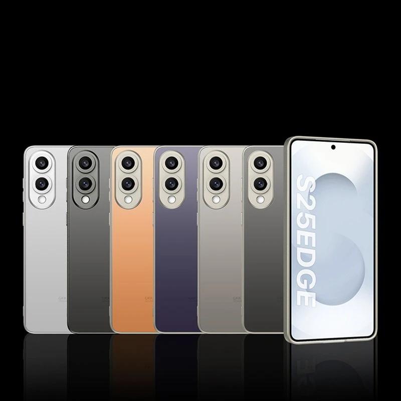 Samsung S25 Edge Ultra Harde Telefoonhoes met TPU Zachte Rand Precisie Schokbestendig Huidgevoel Plastic Beschermhoes voor S25