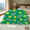 Lightweight Tennis Theme Flannel Blanket Soft, Cozy & Skin-friendly, for Home, Outdoor Picnics, Window Sill Decor, Perfect for Christmas & Halloween