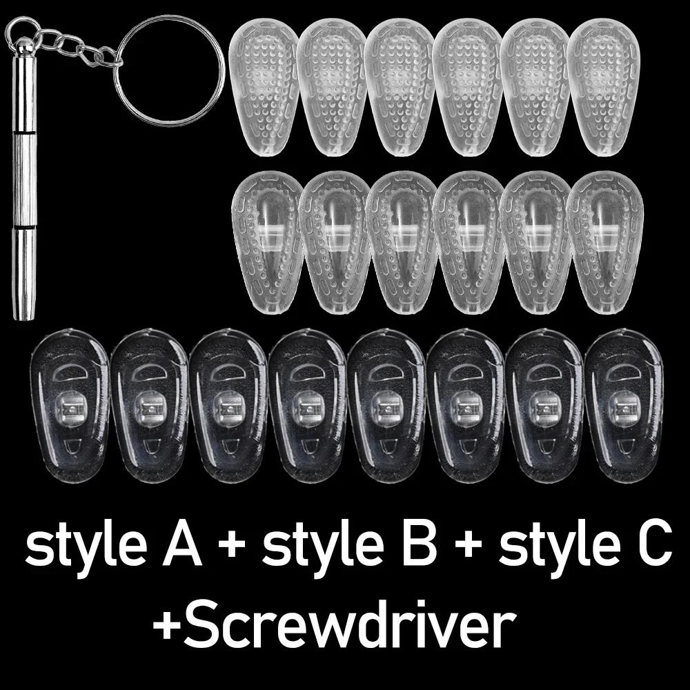 

20pcs Glasses Nose Pads Screwdriver Soft Non Slip Air Cushion Nose Holder Invisible Self Adhesive Sticker Eyewear Accessories