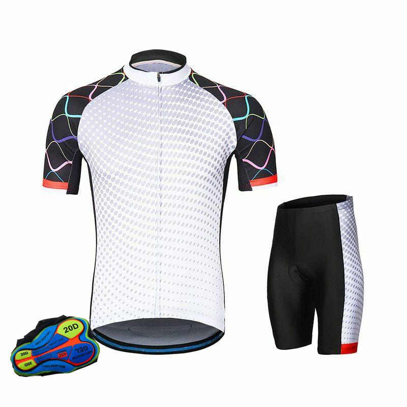 

2025 Quick-Drying Clothing Set Padded Cycling Bib Mens Tight Fitting Breathable Cycling Wear Road Bike Bicycle Short Sleeve Suit 5XL