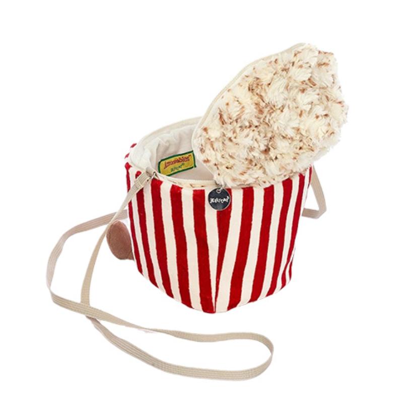 Jellycat Fun Items Series Popcorn Bag Cute Doll Plush Doll 19cm Height