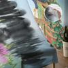Zen Garden Peacock Sheer Curtains Bedroom Voile Curtain Living Room Window Sheer Curtains Kitchen Tulle Drapes