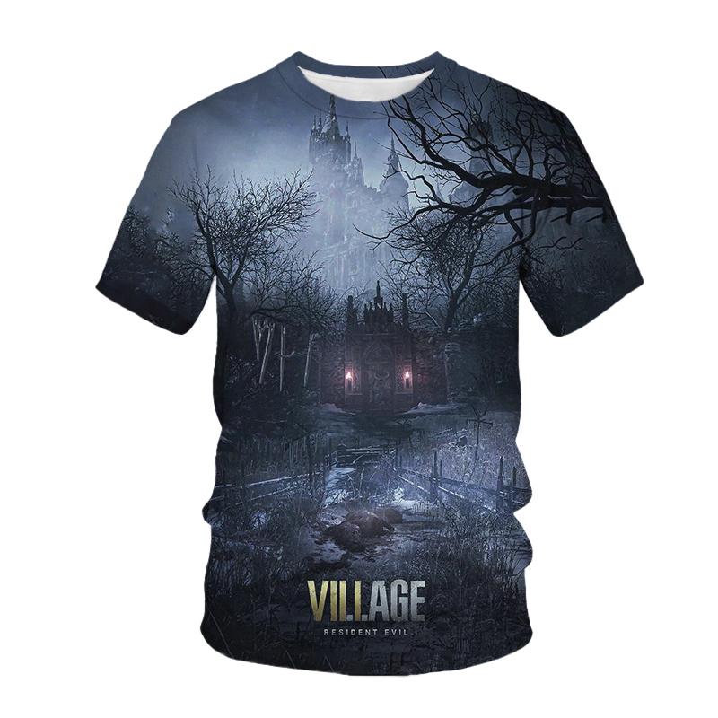 Horror Game Resident Evil 3D Print T-shirts Men Women Short Sleeve O-Neck t shirt Fashion Harajuku Top Tee Oversized Y2k Clothes