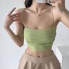 Summer Outwear Chest-Flattering Sexy Sling Women's Side Pleating Flat Vest Sleeveless Short Sexy Tops