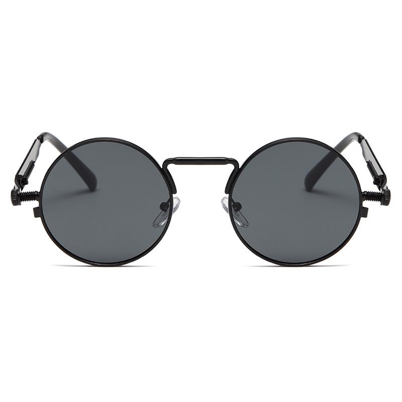 New Retro Round Frame Sunglasses Fashion Women's Slimming Glasses Trendy Street Photo Sun Glasses Men UV400  Gafas De Sol