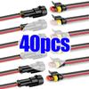 Car Waterproof Connector 2-pin Auto Motorcycle Scooter Marine Waterproof Male Female Electrical Connector Plugs with Wire
