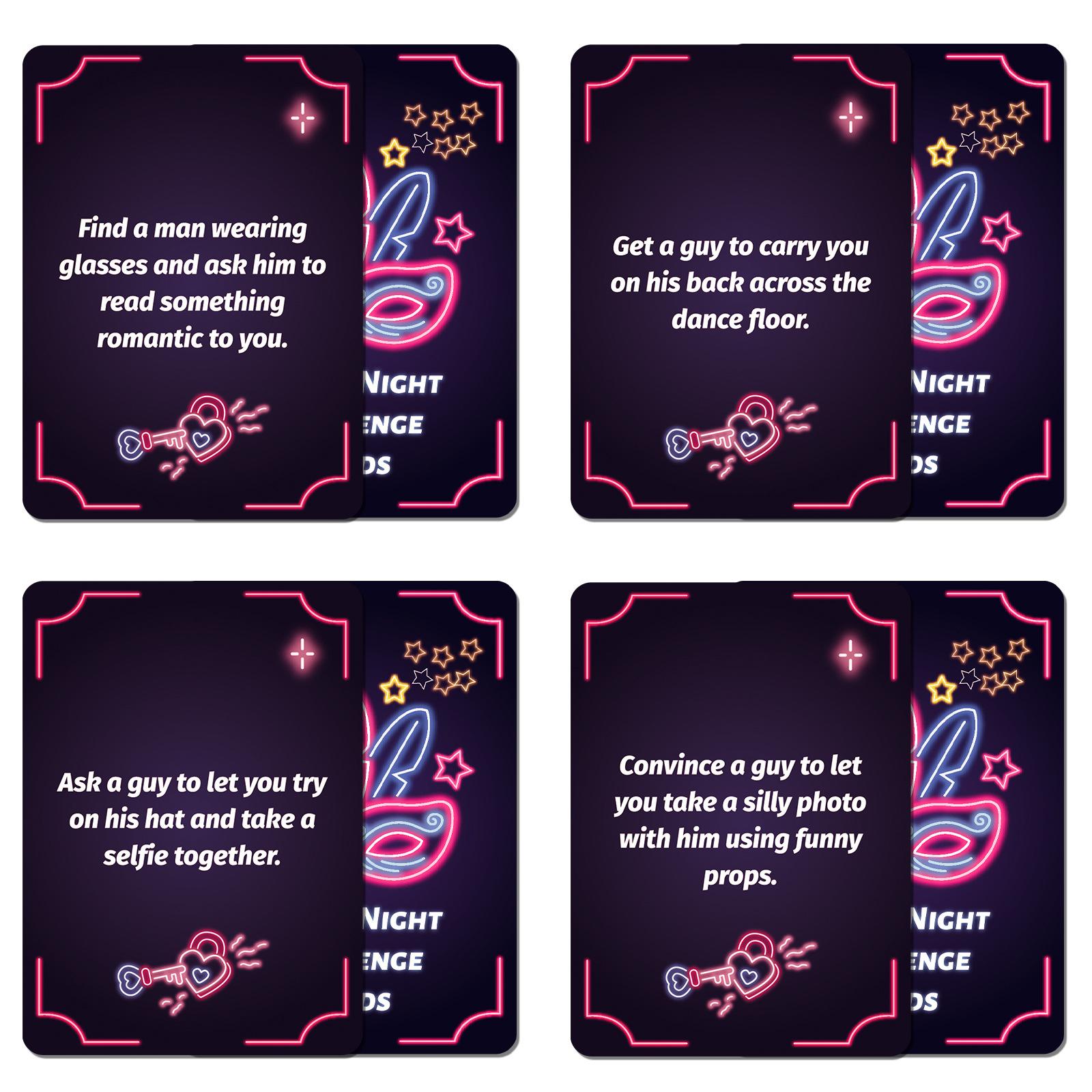 

50PCS Girls Night Party Game Cards Women Friends Entertainment Fun Deck